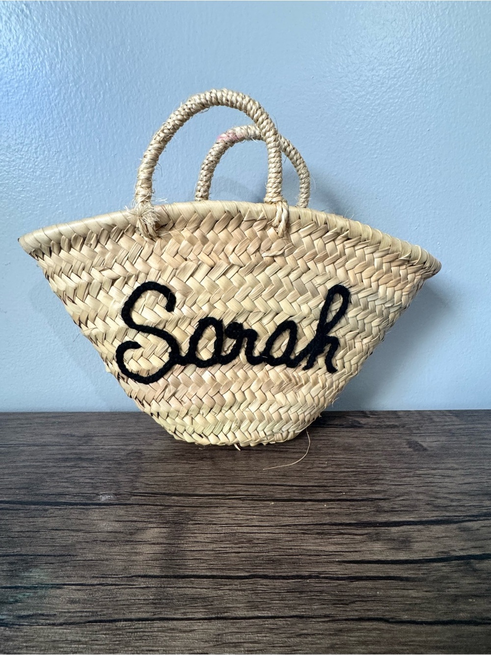 Sarah Straw Tote Handmade Bag - Natural